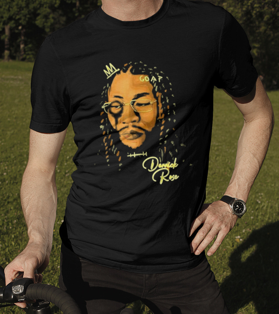 Joakim Noah GOAT Derrick Rose Portrait T-Shirt