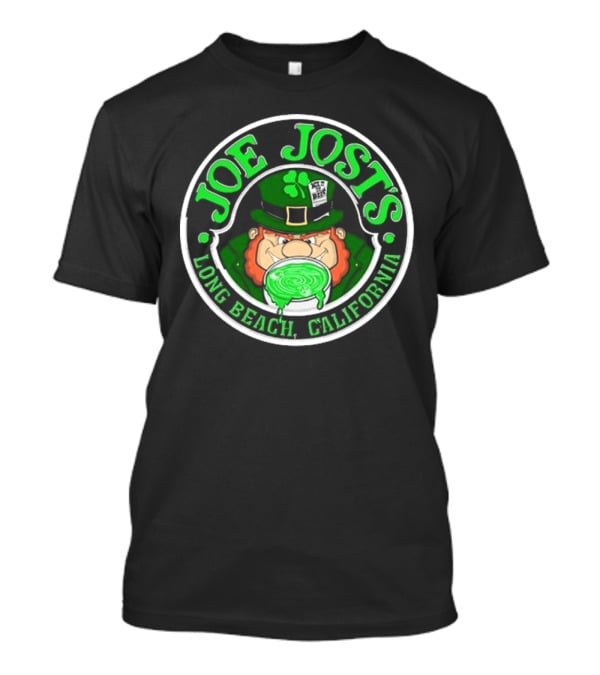 Joe Jost's Long Beach California Leprechaun Beer Circle T-Shirt