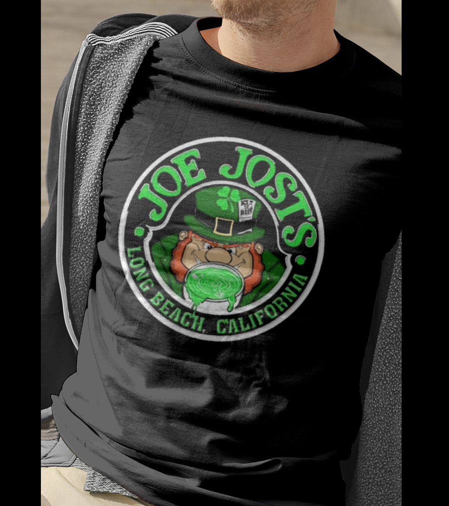 Joe Jost's Long Beach California Leprechaun Beer Circle T-Shirt