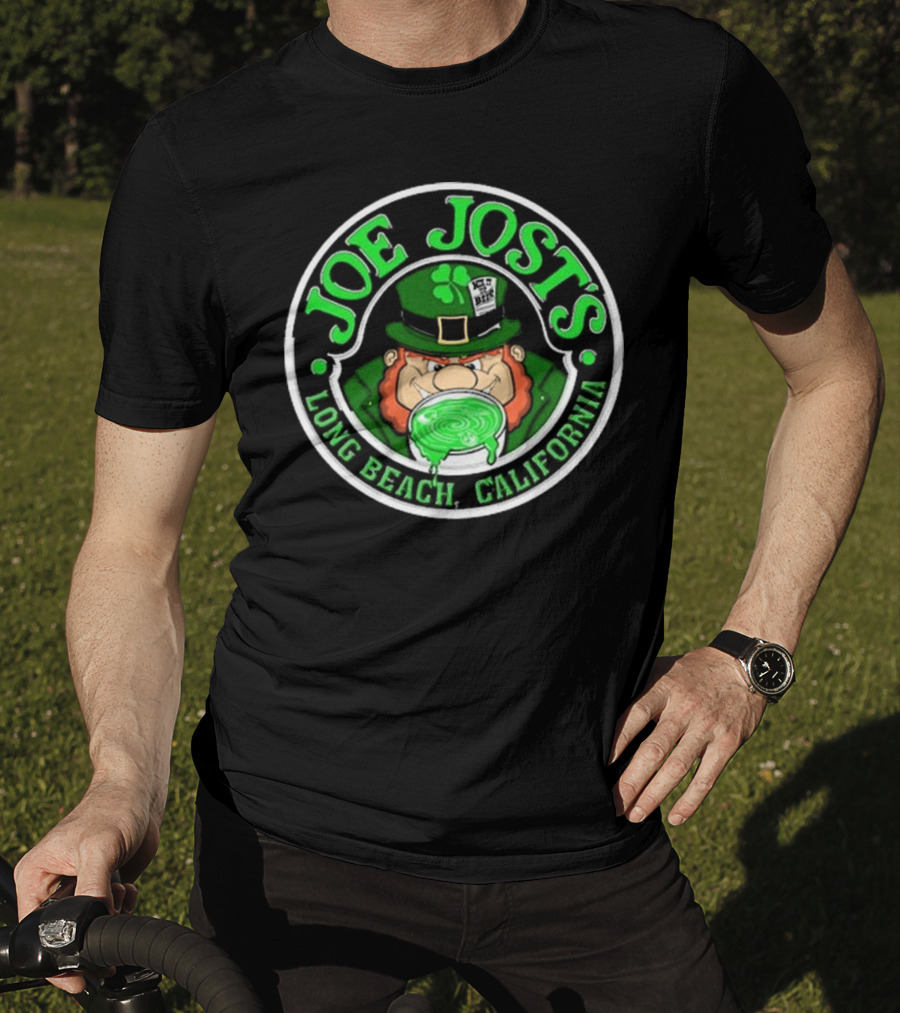 Joe Jost's Long Beach California Leprechaun Beer Circle T-Shirt