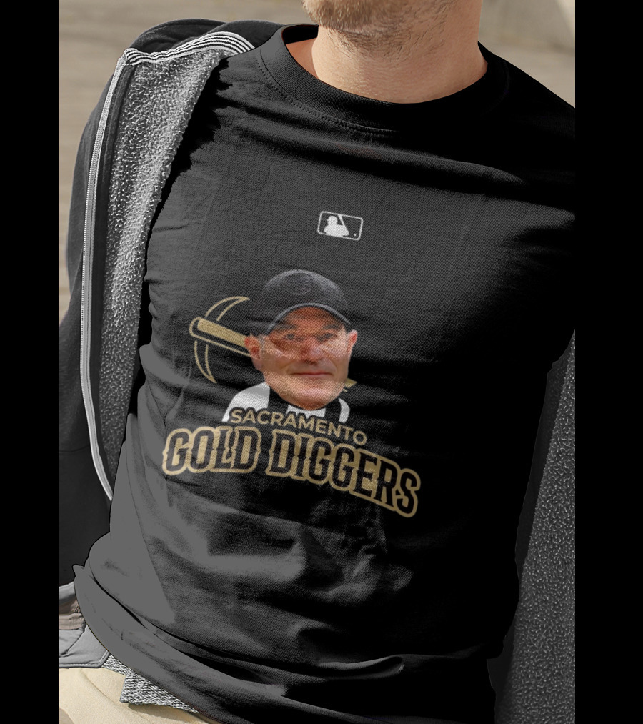 Sacramento Gold Diggers John Fisher MiLB Primary Alternate Baseball T-Shirt