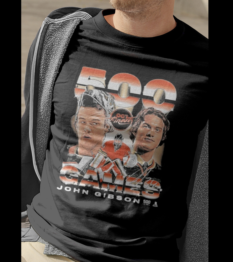 OC's Finest John Gibson 500 Games Anaheim Vintage T-Shirt