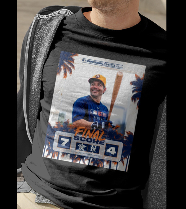 Spring Training Jose Altuve Houston Astros Vs New York Mets Final Score Cacti Park Palm Beaches 7-4 T-Shirt