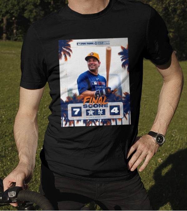 Spring Training Jose Altuve Houston Astros Vs New York Mets Final Score Cacti Park Palm Beaches 7-4 T-Shirt