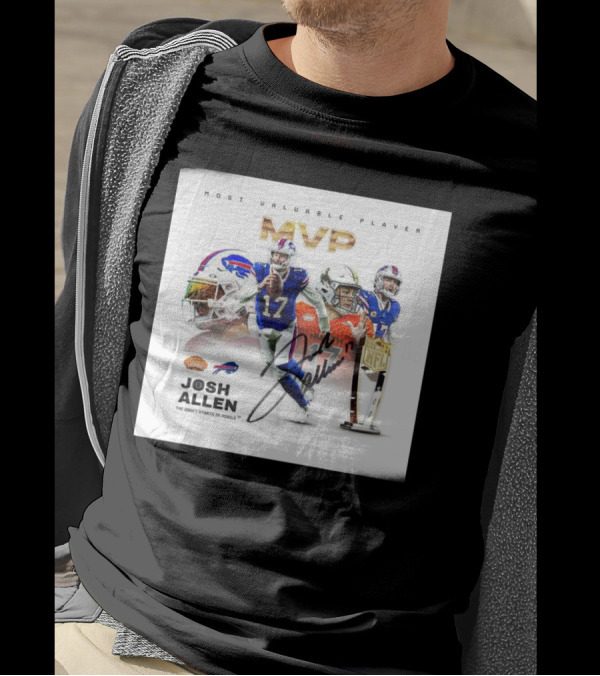 Josh Allen Most Valuable Player MVP Buffalo Bills Reese’s Senior Bowl NFL Trophy Signature T-Shirt