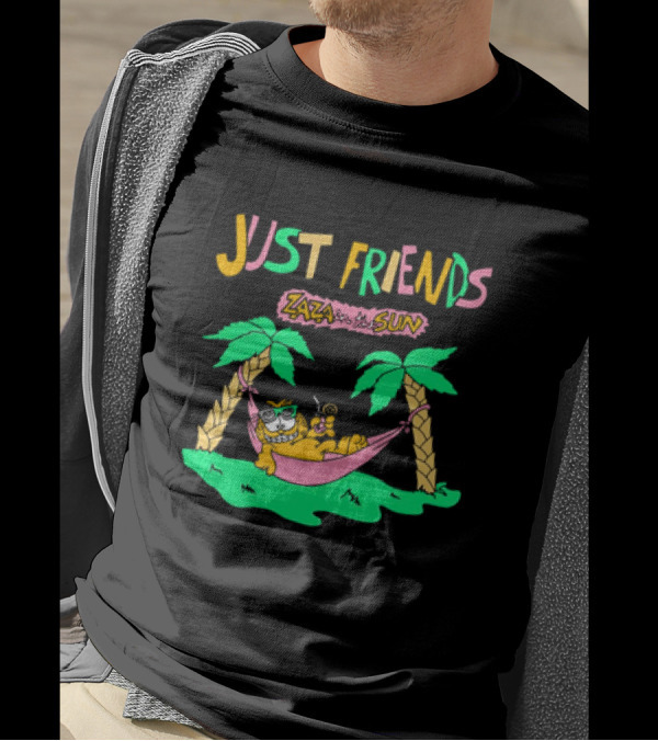 Just Friends Zaza In The Sun Relaxing In Hammock Under Palms T-Shirt
