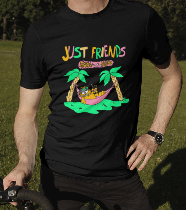 Just Friends Zaza In The Sun Relaxing In Hammock Under Palms T-Shirt