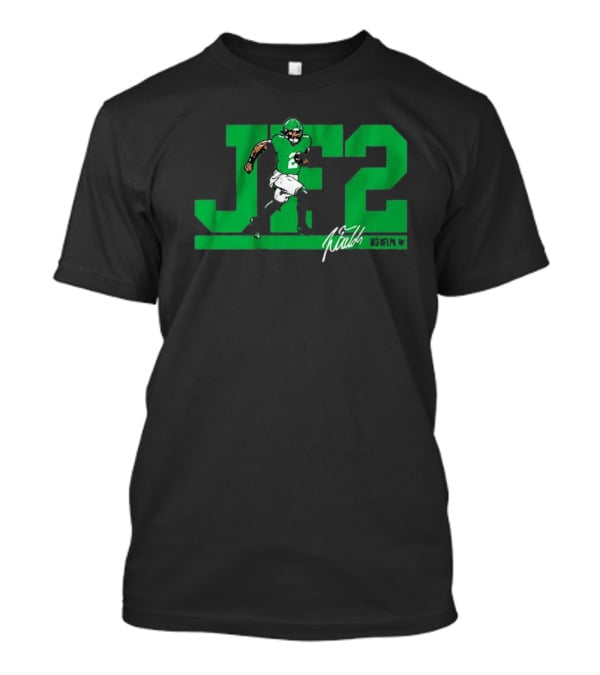 JF2 Justin Fields Green Running Back Number 2 Signature T-Shirt