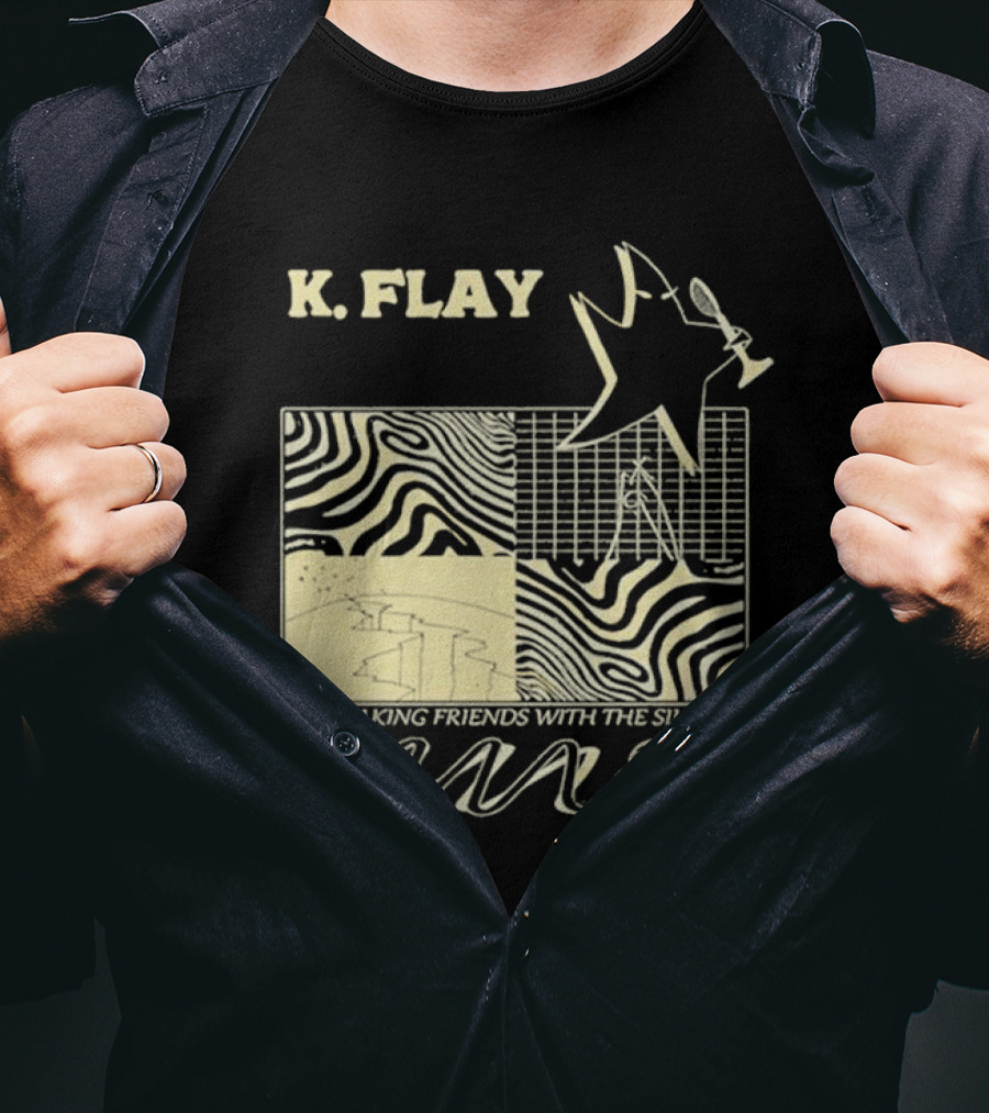 K.Flay I’m Making Friends With Silence Star Pattern 2025 Tour T-Shirt