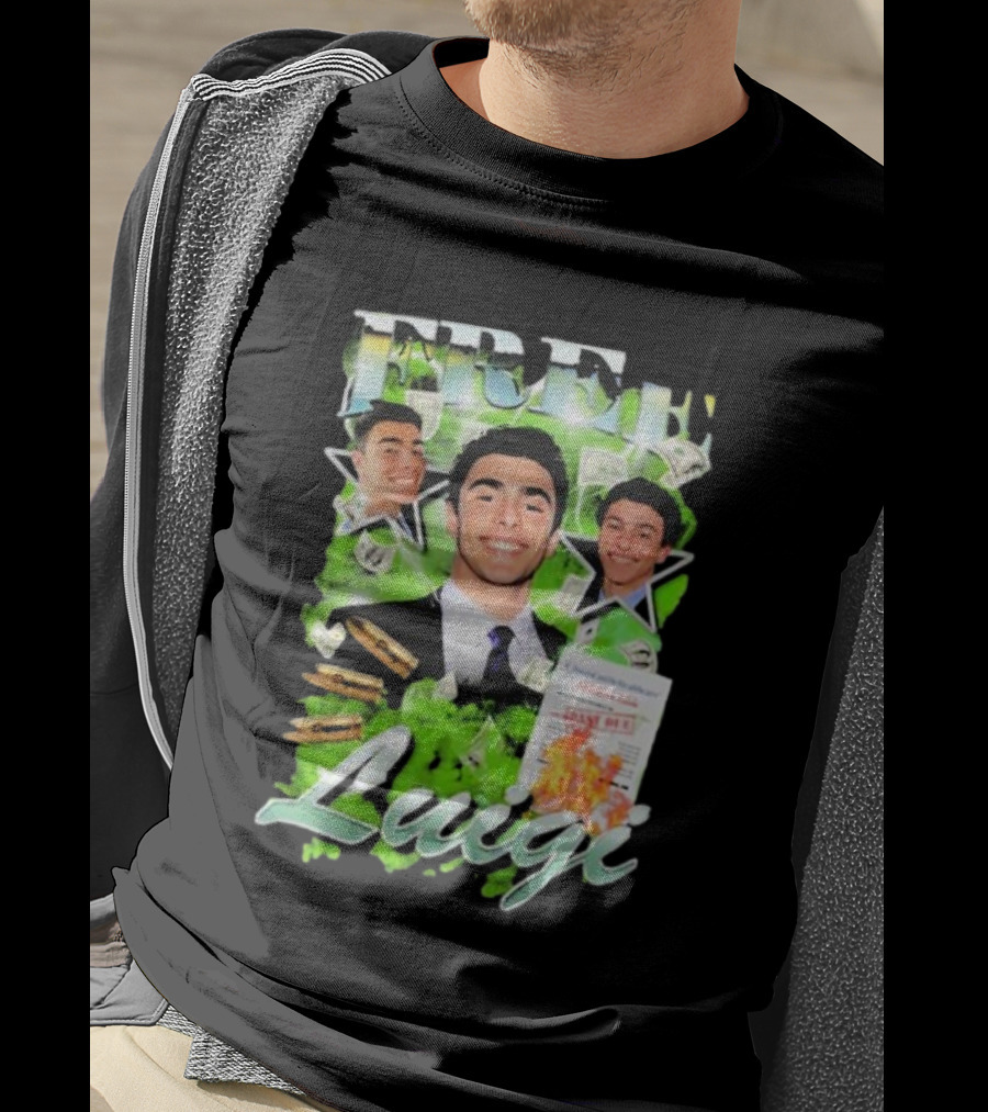 Free Luigi Keiajah Concert Green Money Stars T-Shirt