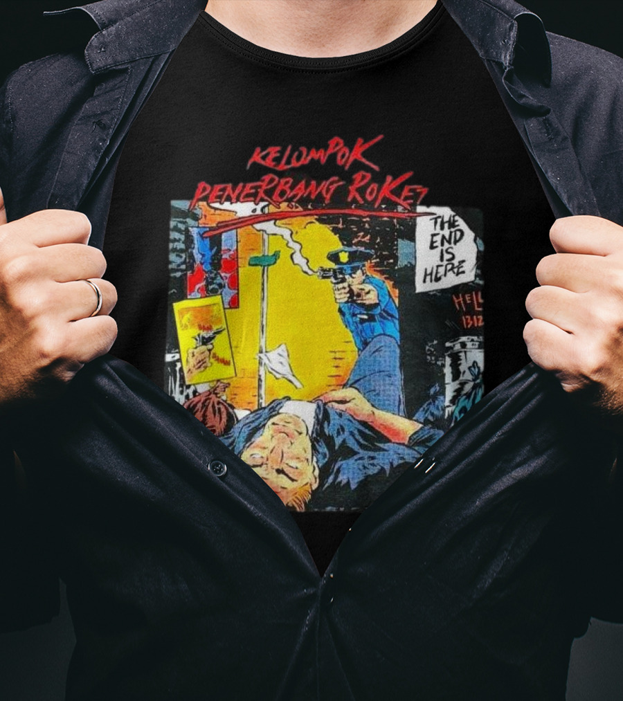 Kelompok Penerbang Roket The End Is Here Mati Muda Comic Style T-Shirt