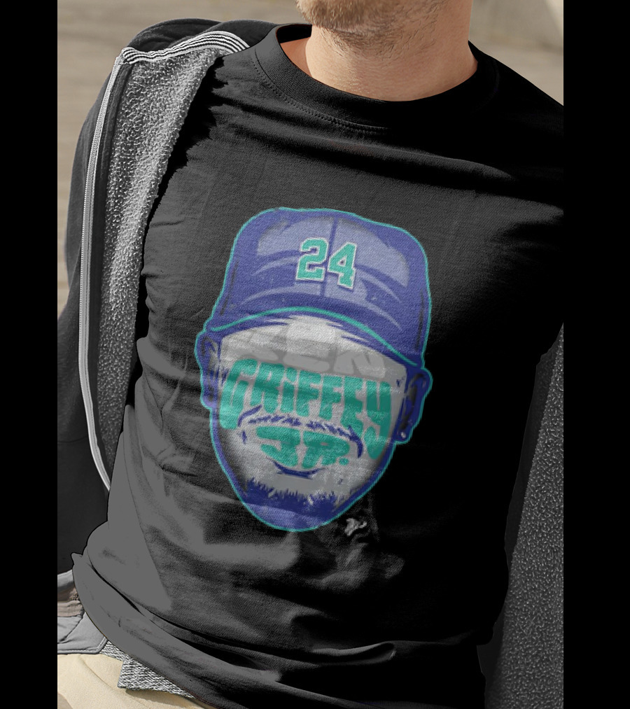 Ken Griffey Jr. 24 Seattle Mariners Vintage Silhouette T-Shirt