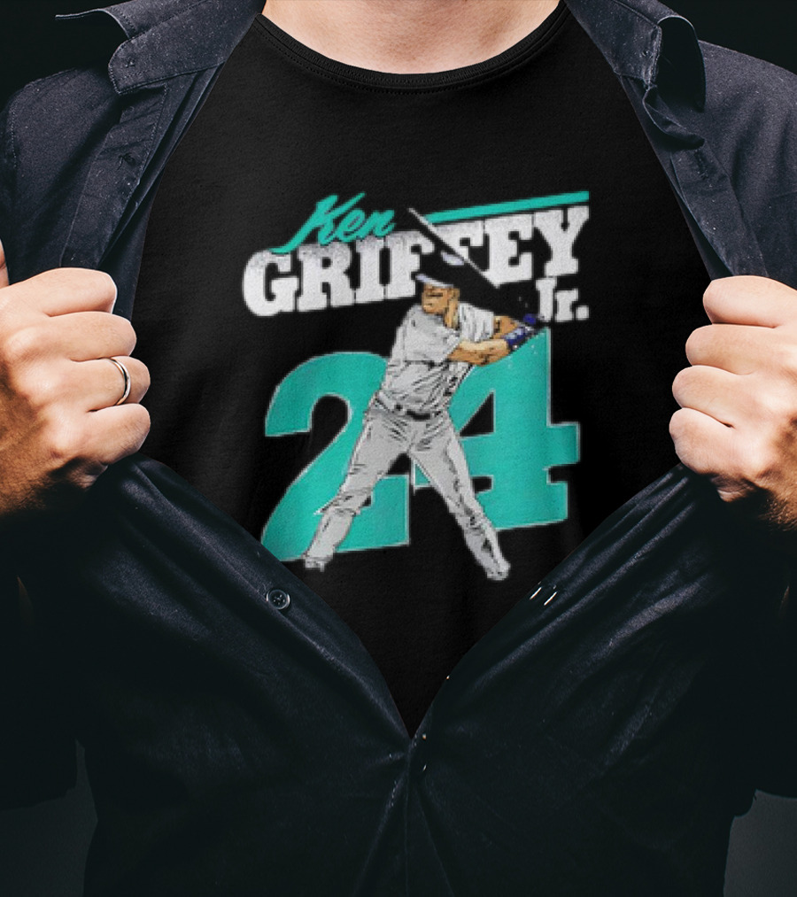 Ken Griffey Jr. Seattle Mariners 24 Retro Vintage Baseball Player T-Shirt