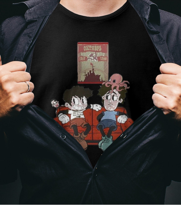 Kenny Vs Spenny Rubber Hose Style On The Couch With Octopus And USSR T-Shirt