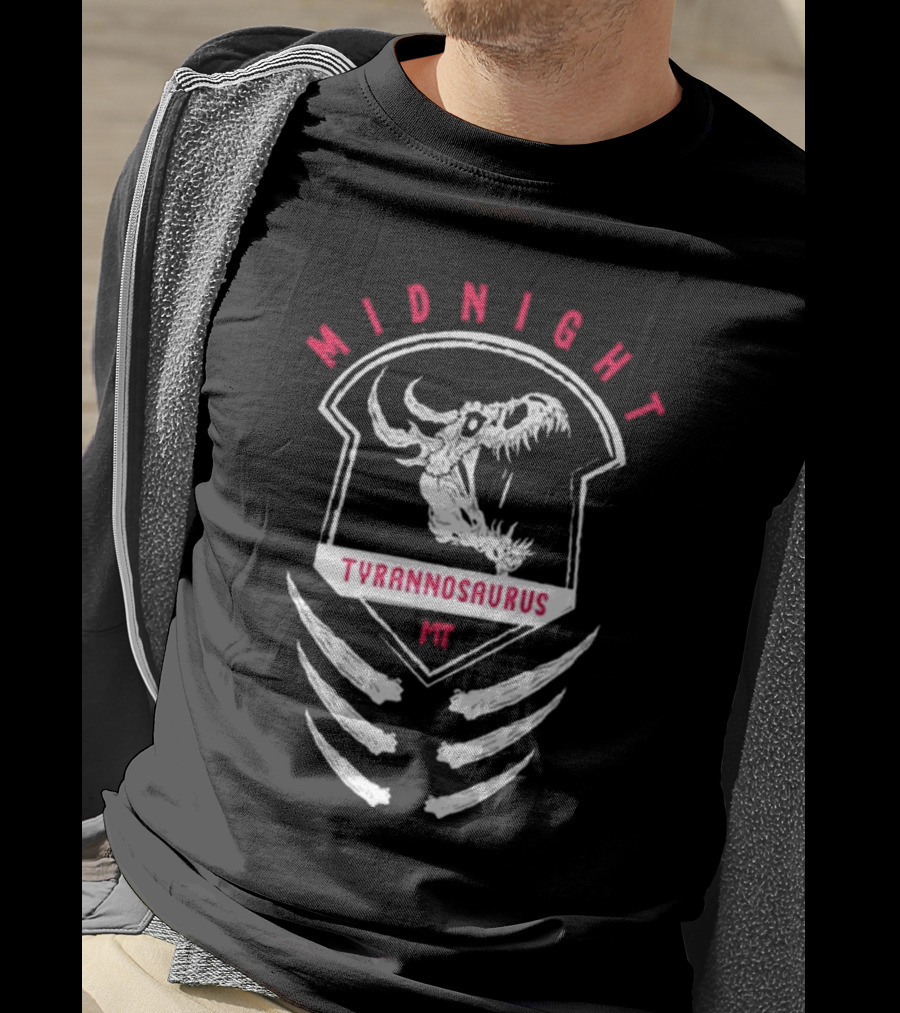 Midnight Tyrannosaurus MR Ribcage Design T-Shirt