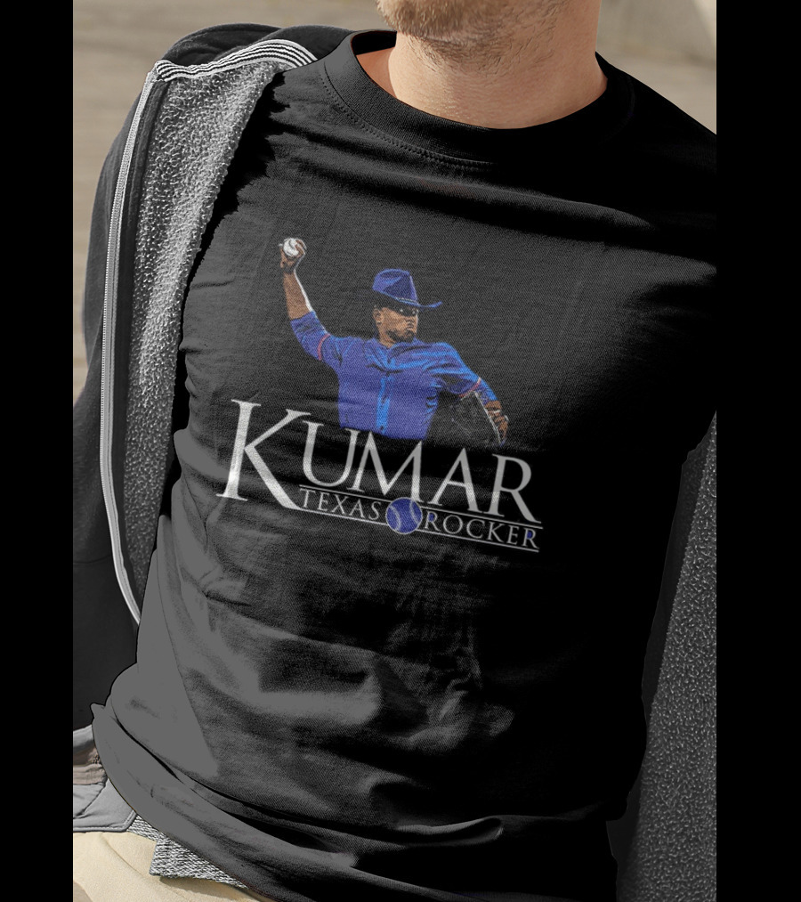 Kumar Texas Rocker Baseball Pitcher Cowboy Hat T-Shirt