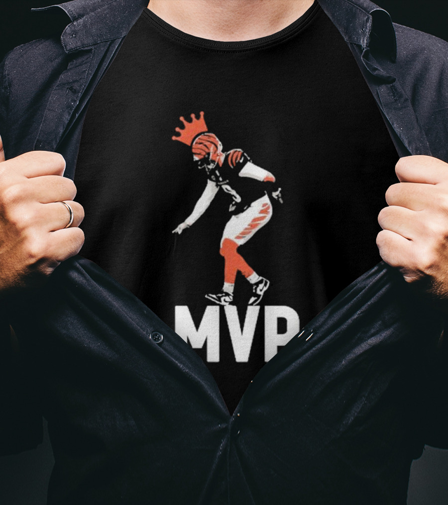 Lfg Cincy Jackpot Joey Mvp Football Player Illustration With Crown T-Shirt