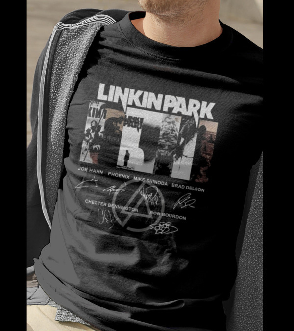 Linkin Park World Tour 2025 Joe Hahn Phoenix Mike Shinoda Brad Delson Chester Bennington Rob Bourdon Signatures T-Shirt