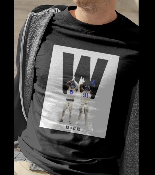 Los Angeles Rams Victory Over Minnesota Vikings 27-9 Featuring Iconic Players On Field T-Shirt