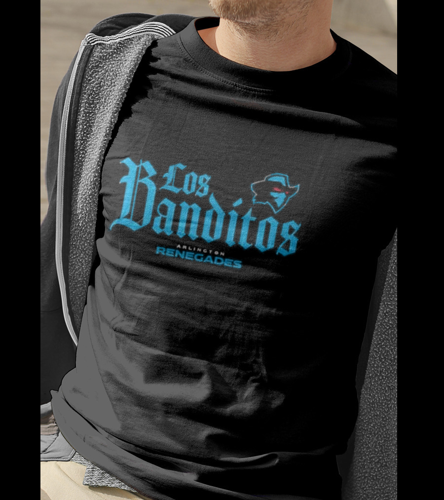 Los Banditos Arlington Renegades Texas Map Red Eyes T-Shirt