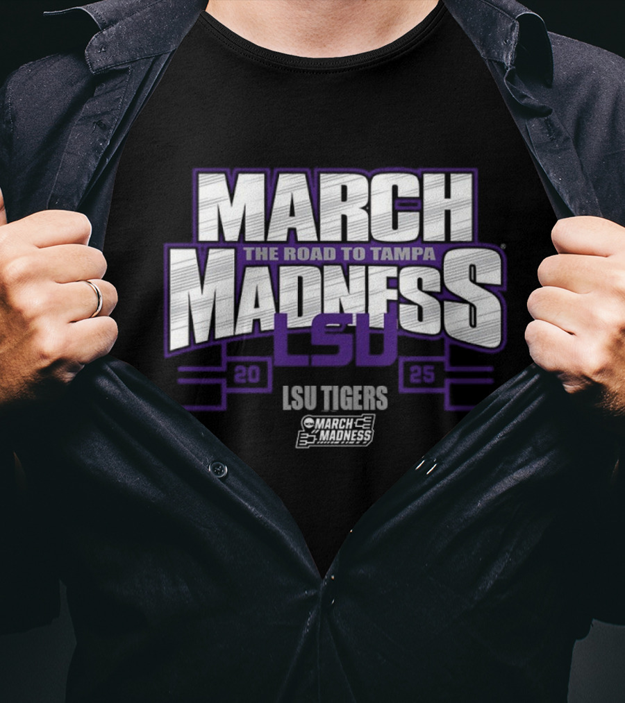 LSU Tigers March Madness 2025 The Road To Tampa T-Shirt