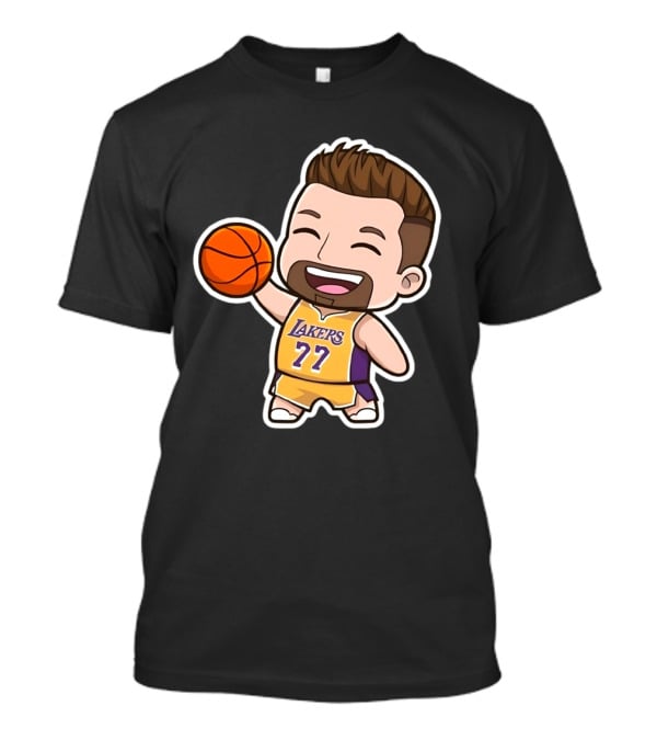 Luka Doncic Lakers 77 Chibi Cartoon Basketball T-Shirt