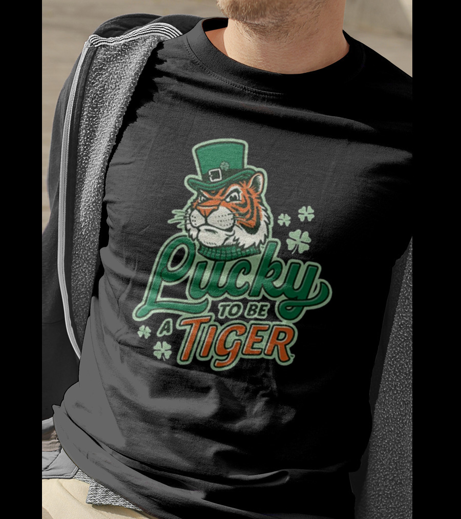 Lucky To Be A Tiger Saint Patrick’s Day Tiger Town T-Shirt