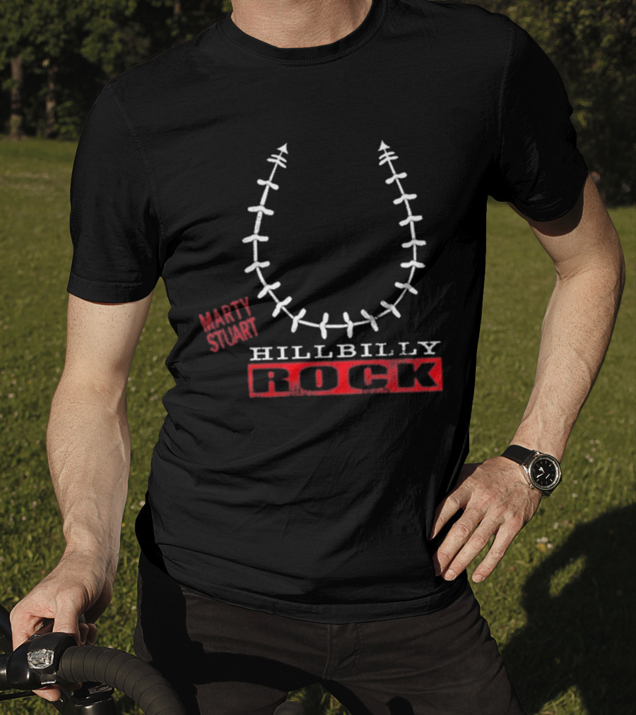 Marty Stuart HillBilly Rock Horseshoe Design T-Shirt