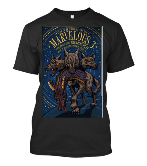 Marvelous 3 Year Of The Hair Of The Dog Special Guest American Hi Fi Oct 25-27 2024 The Tabernacle Atlanta T-Shirt