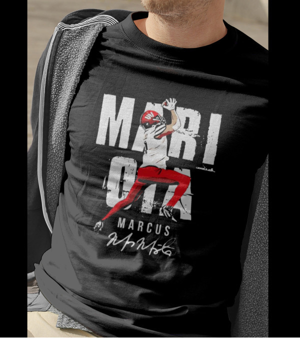 "Mari OIA Marcus Mariota Washington Commanders NFL Signature" T-Shirt