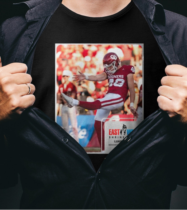Luke Elzinga Oklahoma Sooners Redshirt Fifth Year P East West Shrine Bowl Lockheed Martin Armed Forces Bowl T-Shirt