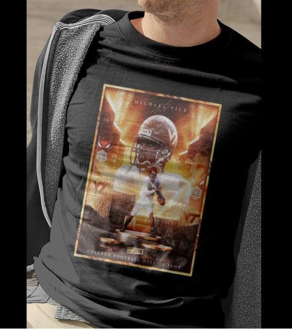 Michael Vick College Football Hall Of Fame Induction Virginia Tech Fox CFB T-Shirt