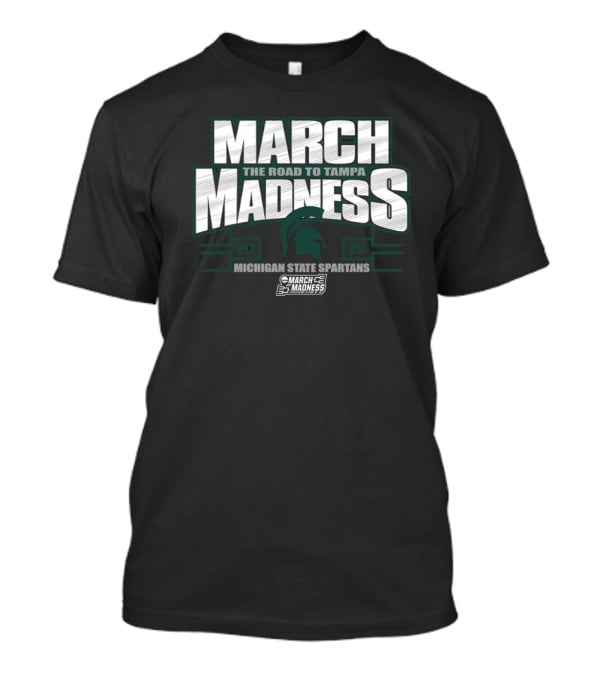 March Madness The Road To Tampa 2025 Michigan State Spartans NCAA Women's Basketball Tournament T-Shirt