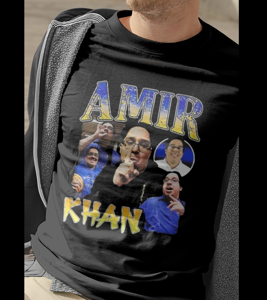 Amir Khan McNeese State University Blue And Gold Style T-Shirt