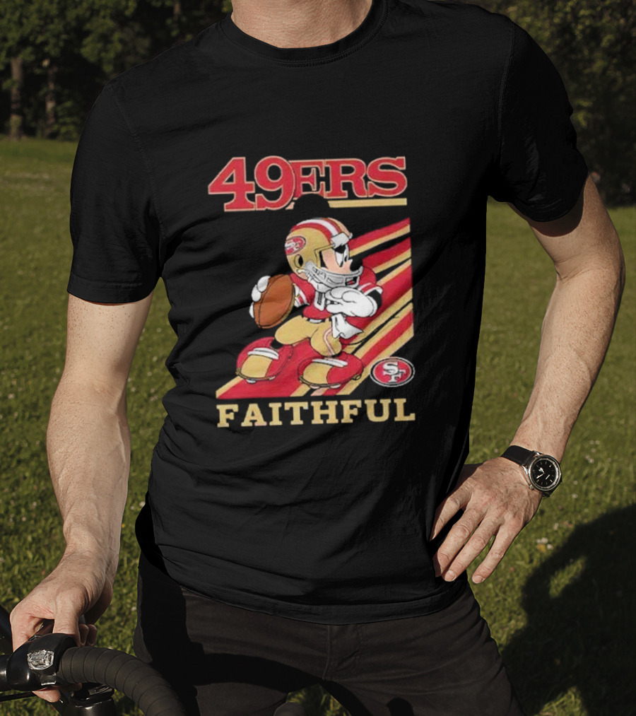 49ers Faithful Mickey Mouse Football Player T-Shirt