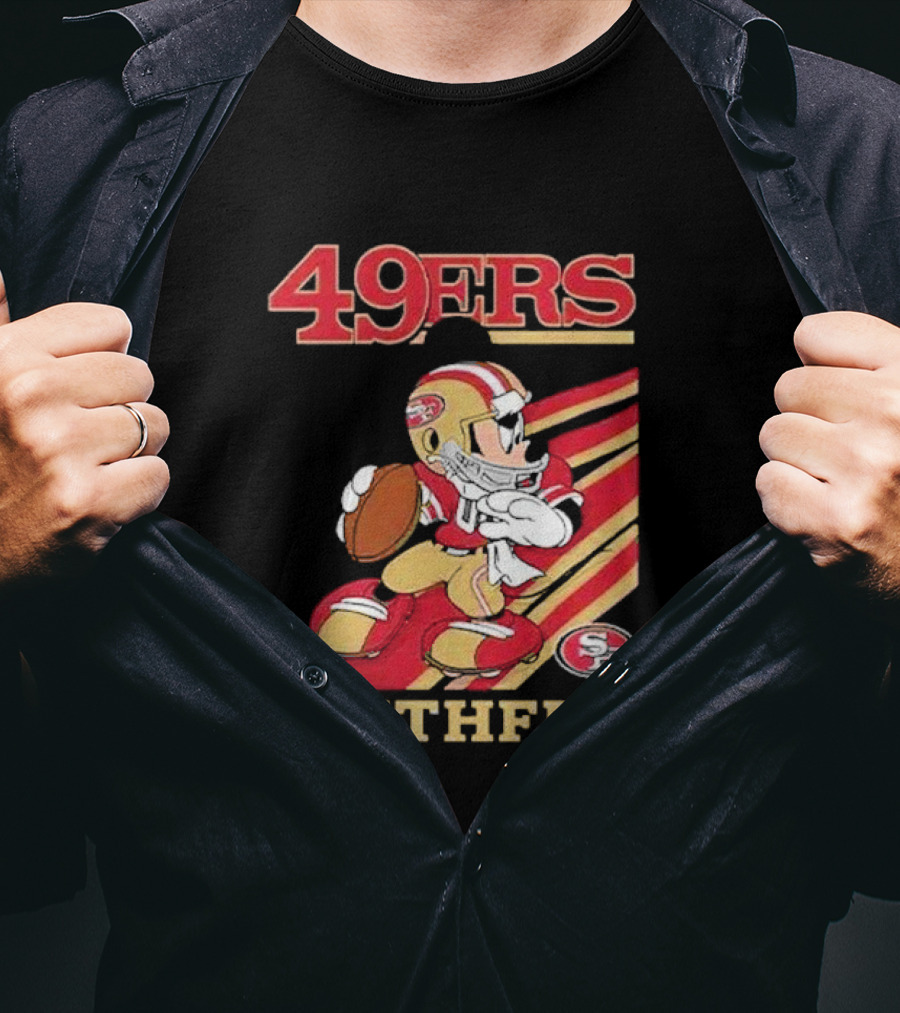 49ers Faithful Mickey Mouse Football Player T-Shirt