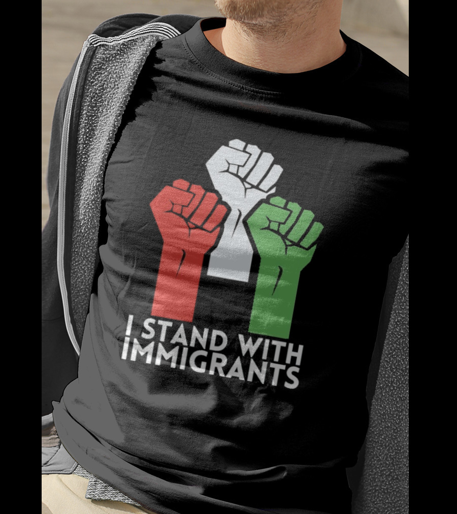 Mexican I Stand With Immigrants Fist Symbol T-Shirt