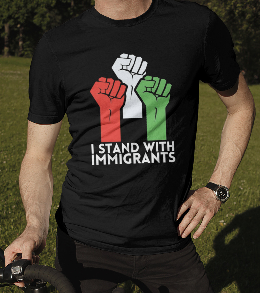 Mexican I Stand With Immigrants Fist Symbol T-Shirt