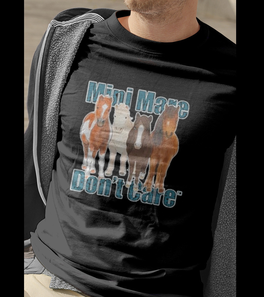 Mini Mare Don't Care Horse Trio T-Shirt