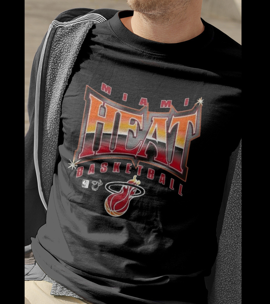 Miami Heat Basketball Worldwide Glow Up NBA Icons T-Shirt