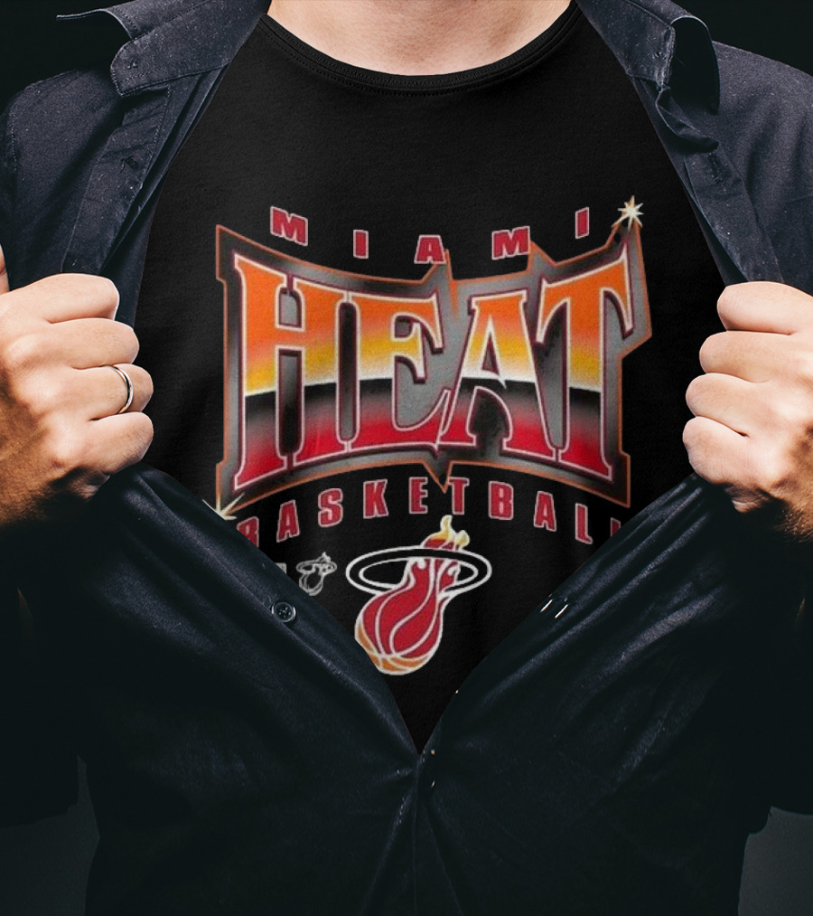 Miami Heat Basketball Worldwide Glow Up NBA Icons T-Shirt