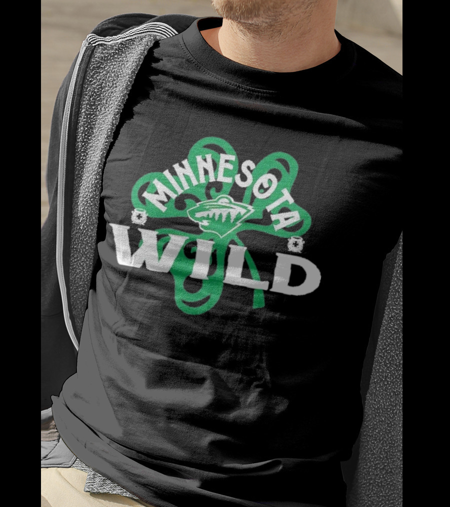 Minnesota Wild St. Patrick’s Day Shamrock T-Shirt