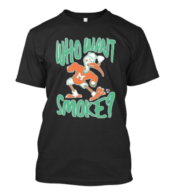 Miami Hurricanes Who Want Smoke Vintage Style Ibis Character T-Shirt