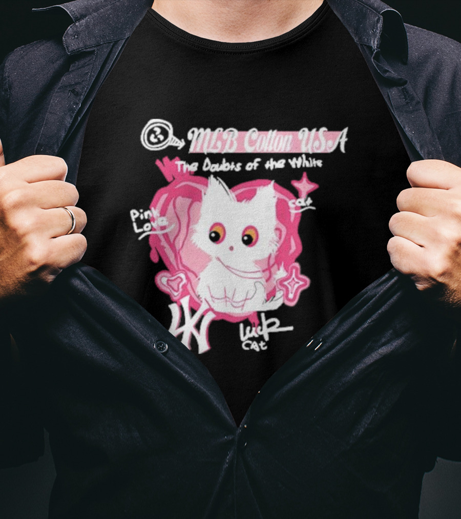 MLB Cotton USA The Doubts Of Our Values Lucky Cat T-Shirt