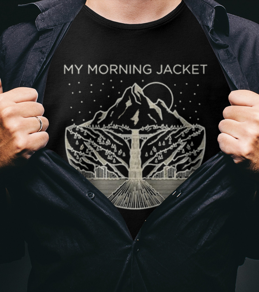 My Morning Jacket Gorge Mountain Starry Night T-Shirt
