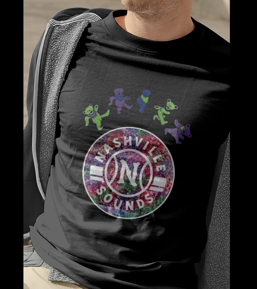 Nashville Sounds Grateful Dead Dancing Bears Baseball 2025 T-Shirt