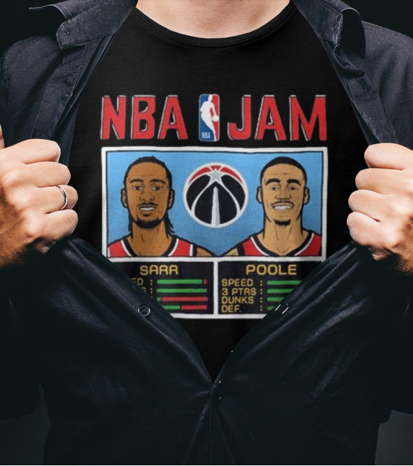 NBA Jam Sarr Poole Wizards Speed 3 Ptas Dunks Def T-Shirt