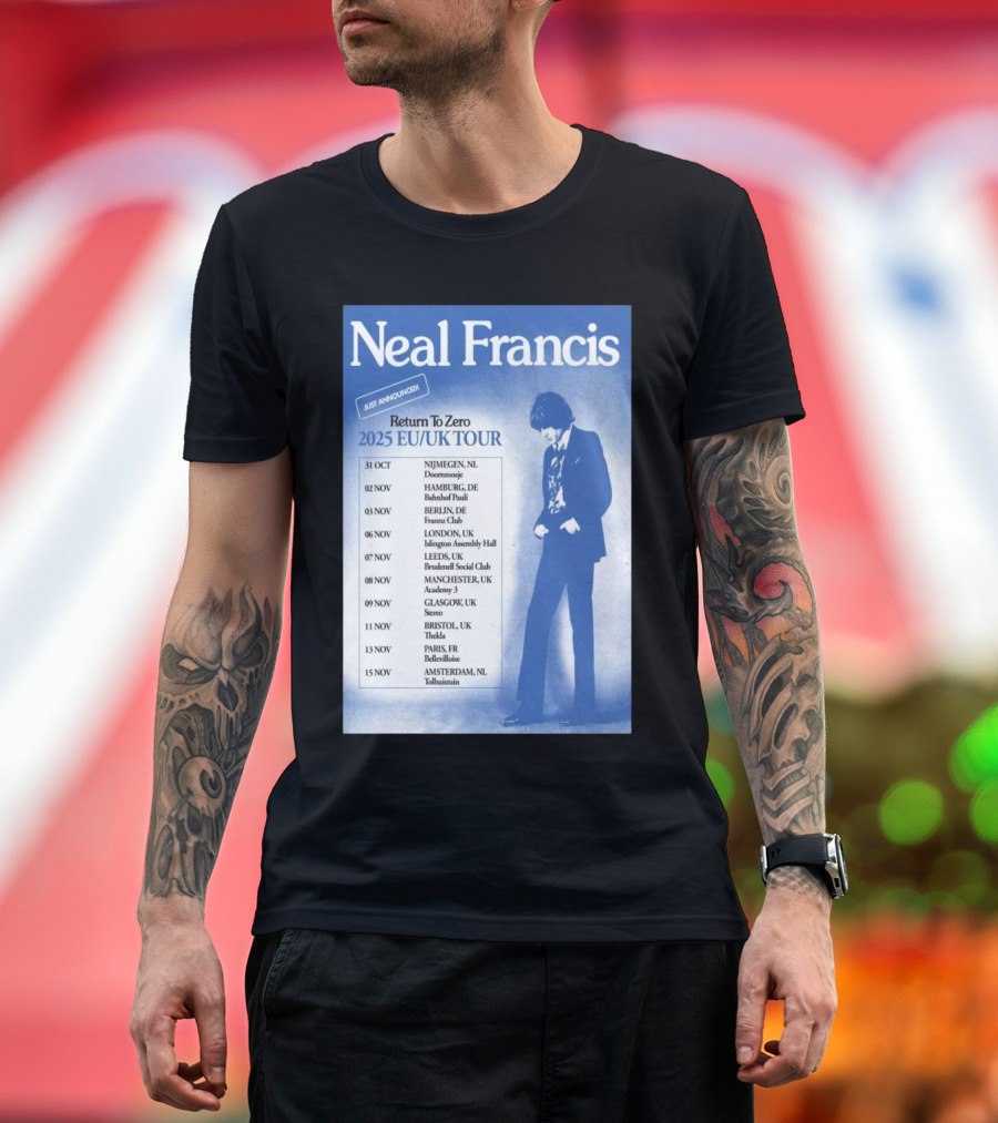 Neal Francis Return to Zero 2025 EU UK Tour Just Announced Dates and Locations T-Shirt