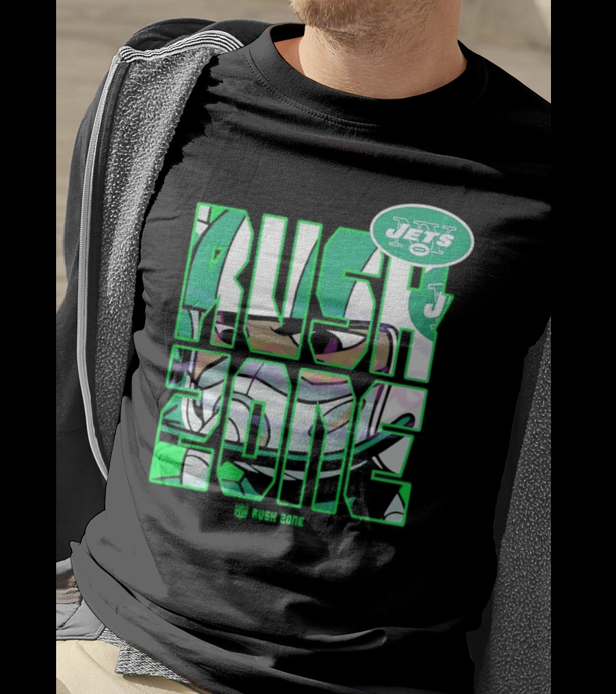 New York Jets NFL Rush Zone Cartoon Football Jets T-Shirt