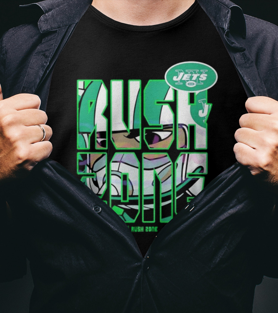 New York Jets NFL Rush Zone Cartoon Football Jets T-Shirt
